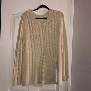 Cabo cream cable knit sweater size xl